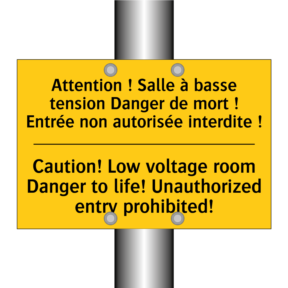 Attention ! Salle à basse tension /.../ - Caution! Low voltage room Danger /.../