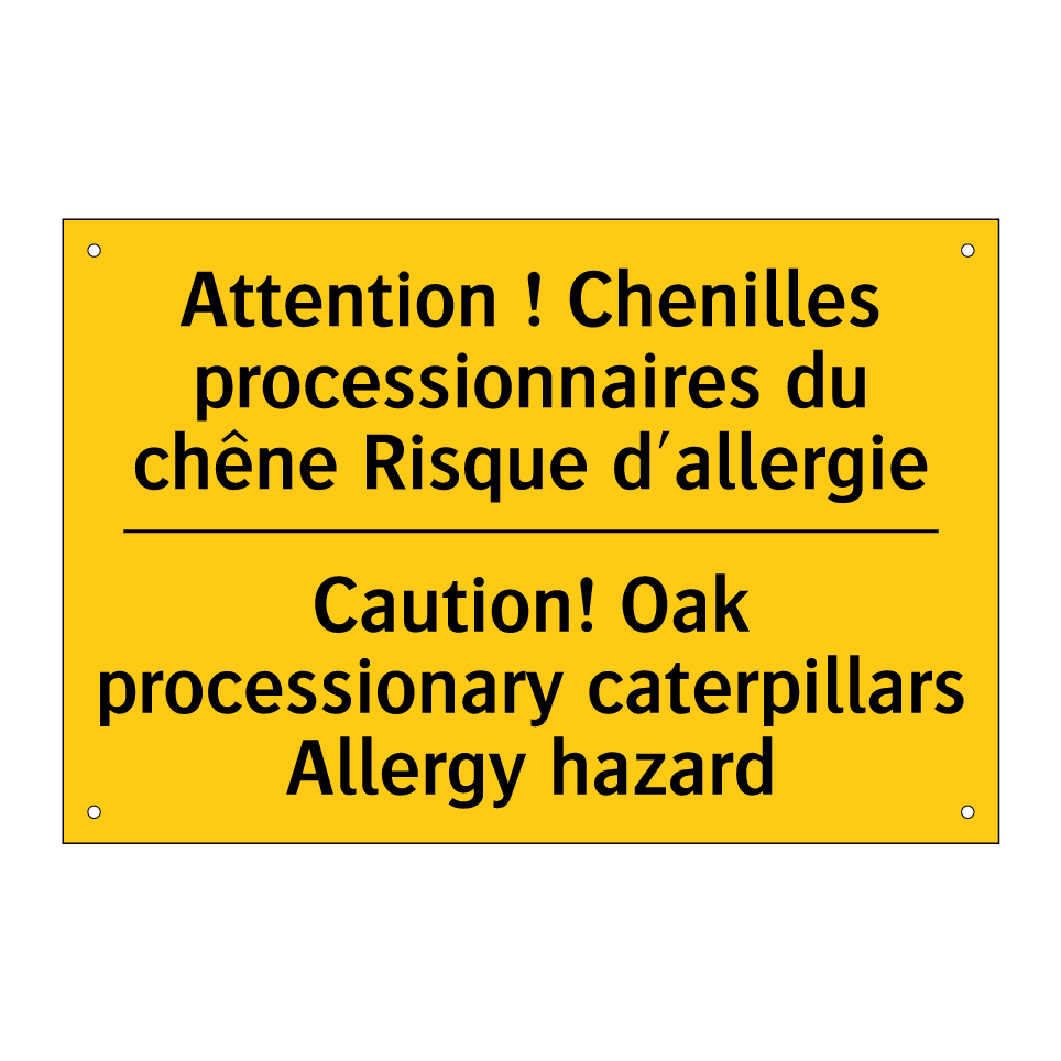 Attention ! Chenilles processionnaires /.../ - Caution! Oak processionary caterpillars /.../