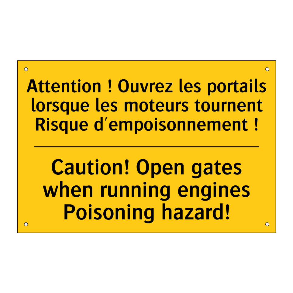 Attention ! Ouvrez les portails /.../ - Caution! Open gates when running /.../