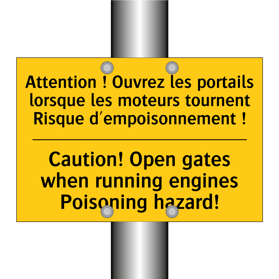 Attention ! Ouvrez les portails /.../ - Caution! Open gates when running /.../
