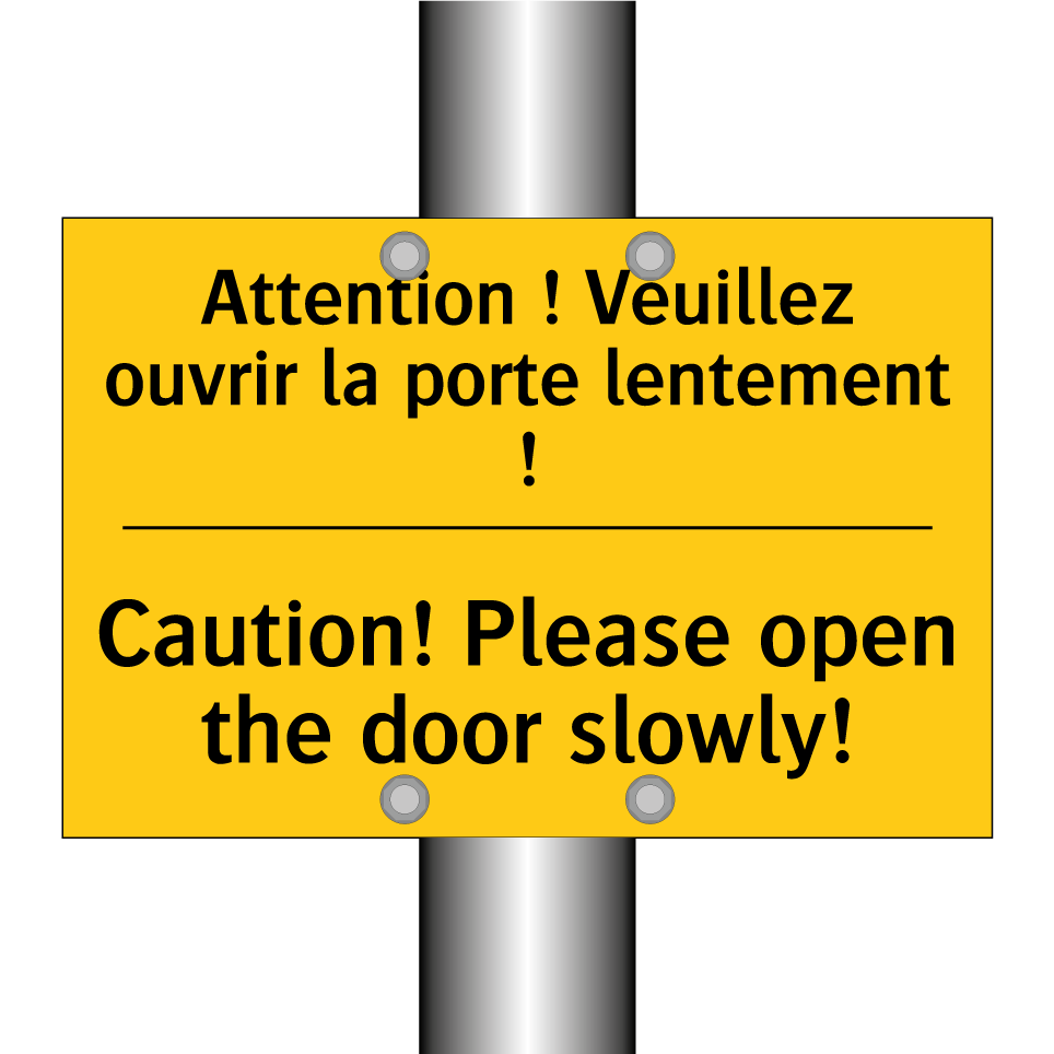 Attention ! Veuillez ouvrir la /.../ - Caution! Please open the door /.../