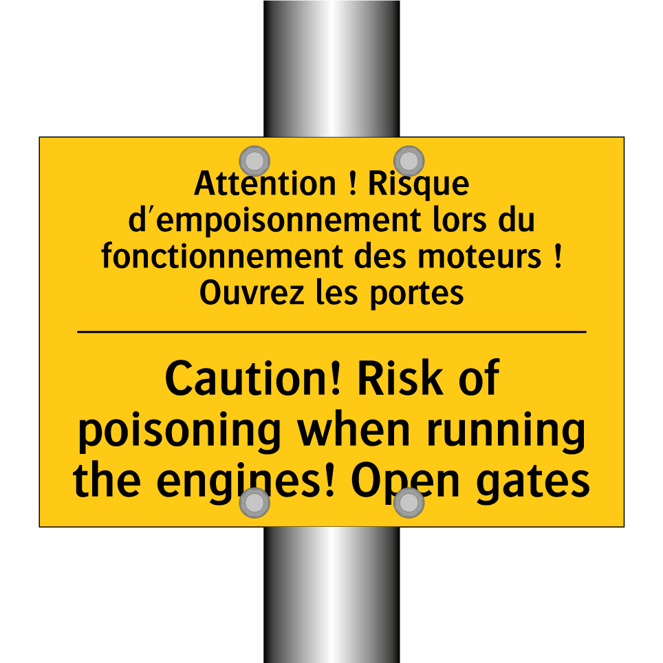 Attention ! Risque d'empoisonnement /.../ - Caution! Risk of poisoning when /.../