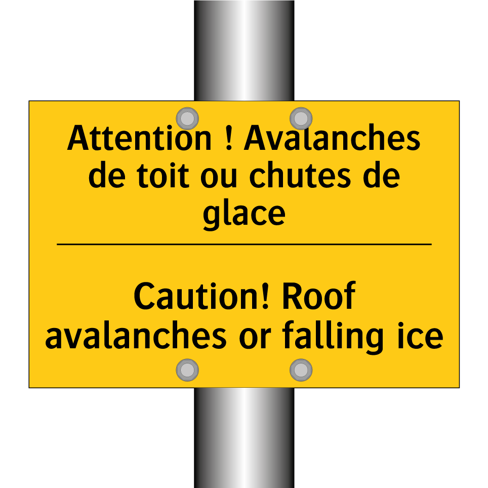 Attention ! Avalanches de toit /.../ - Caution! Roof avalanches or falling /.../