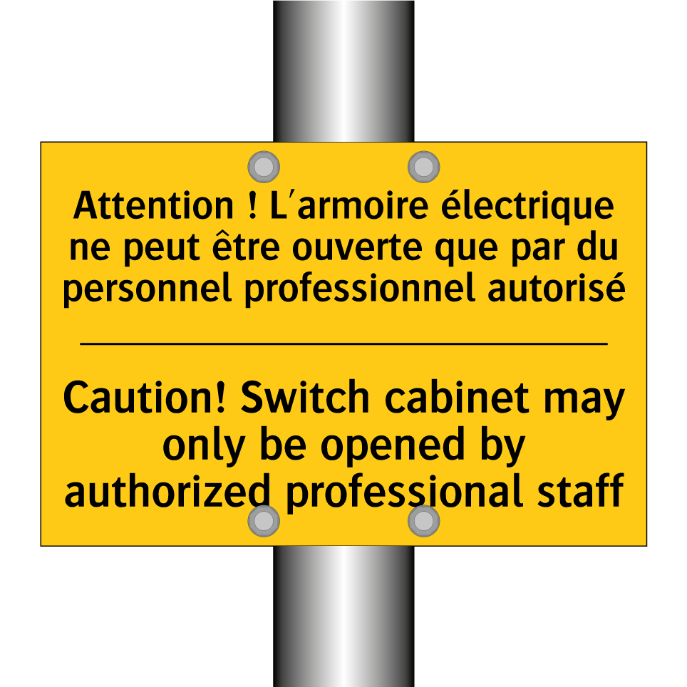 Attention ! L'armoire électrique /.../ - Caution! Switch cabinet may only /.../