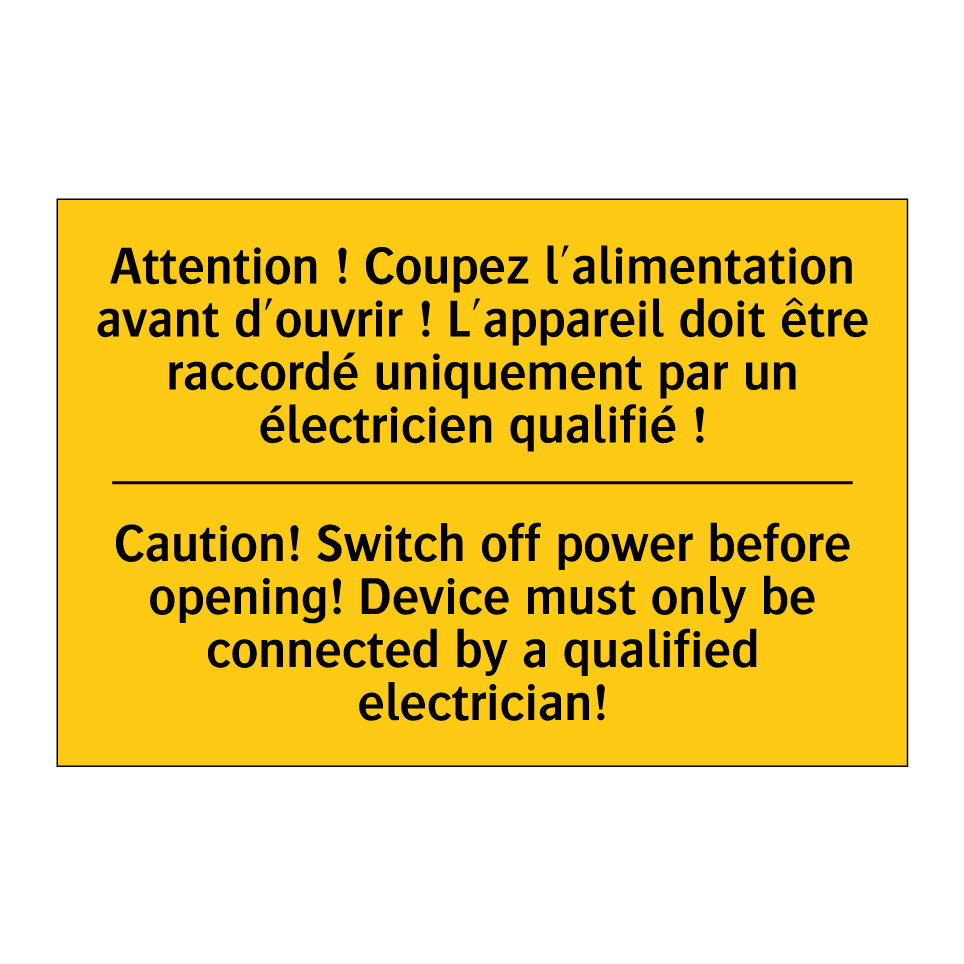 Attention ! Coupez l'alimentation /.../ - Caution! Switch off power before /.../