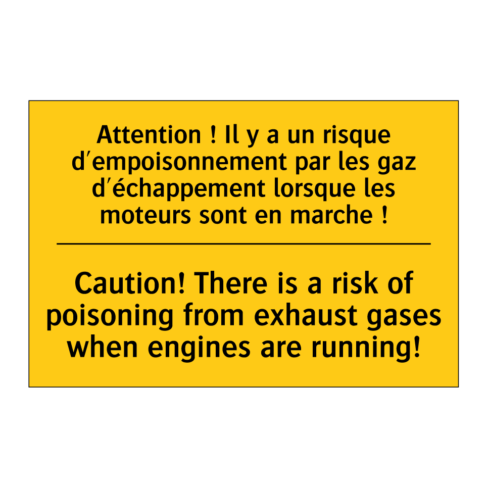Attention ! Il y a un risque d'empoisonnement /.../ - Caution! There is a risk of poisoning /.../
