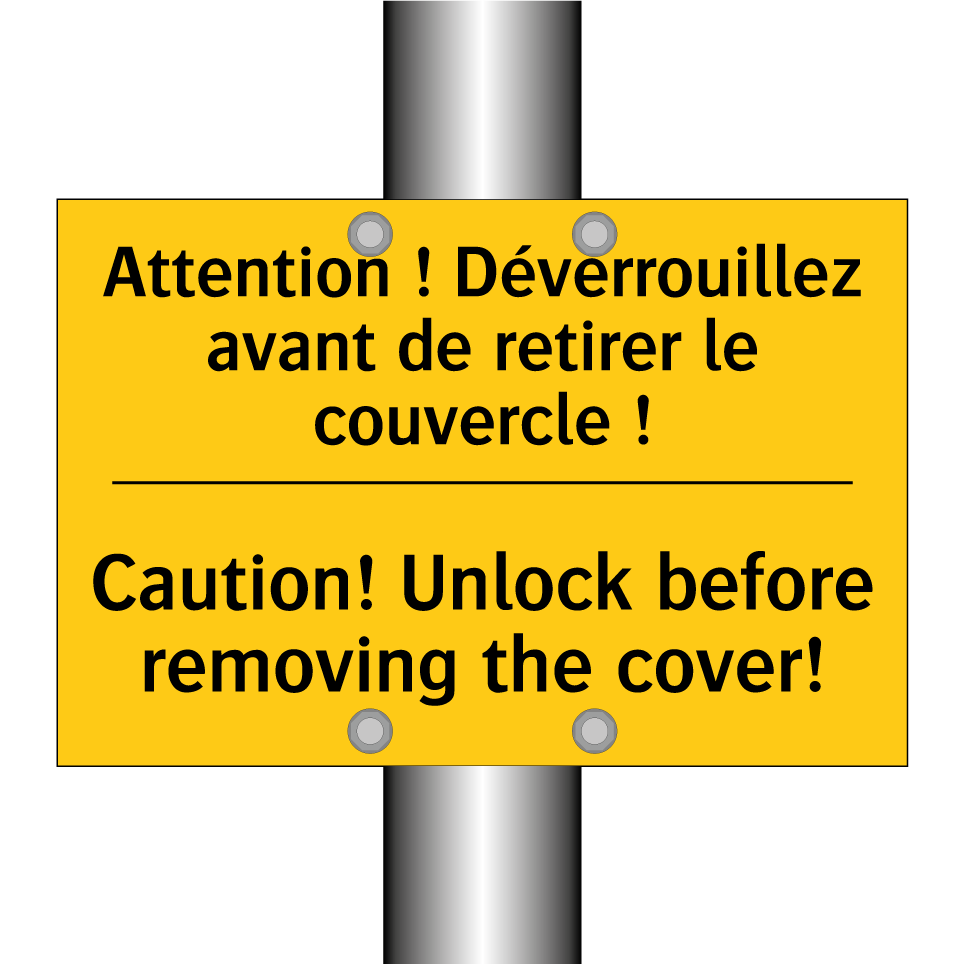 Attention ! Déverrouillez avant /.../ - Caution! Unlock before removing /.../