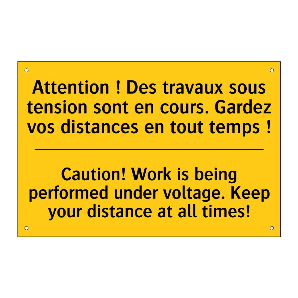 Attention ! Des travaux sous tension /.../ - Caution! Work is being performed /.../