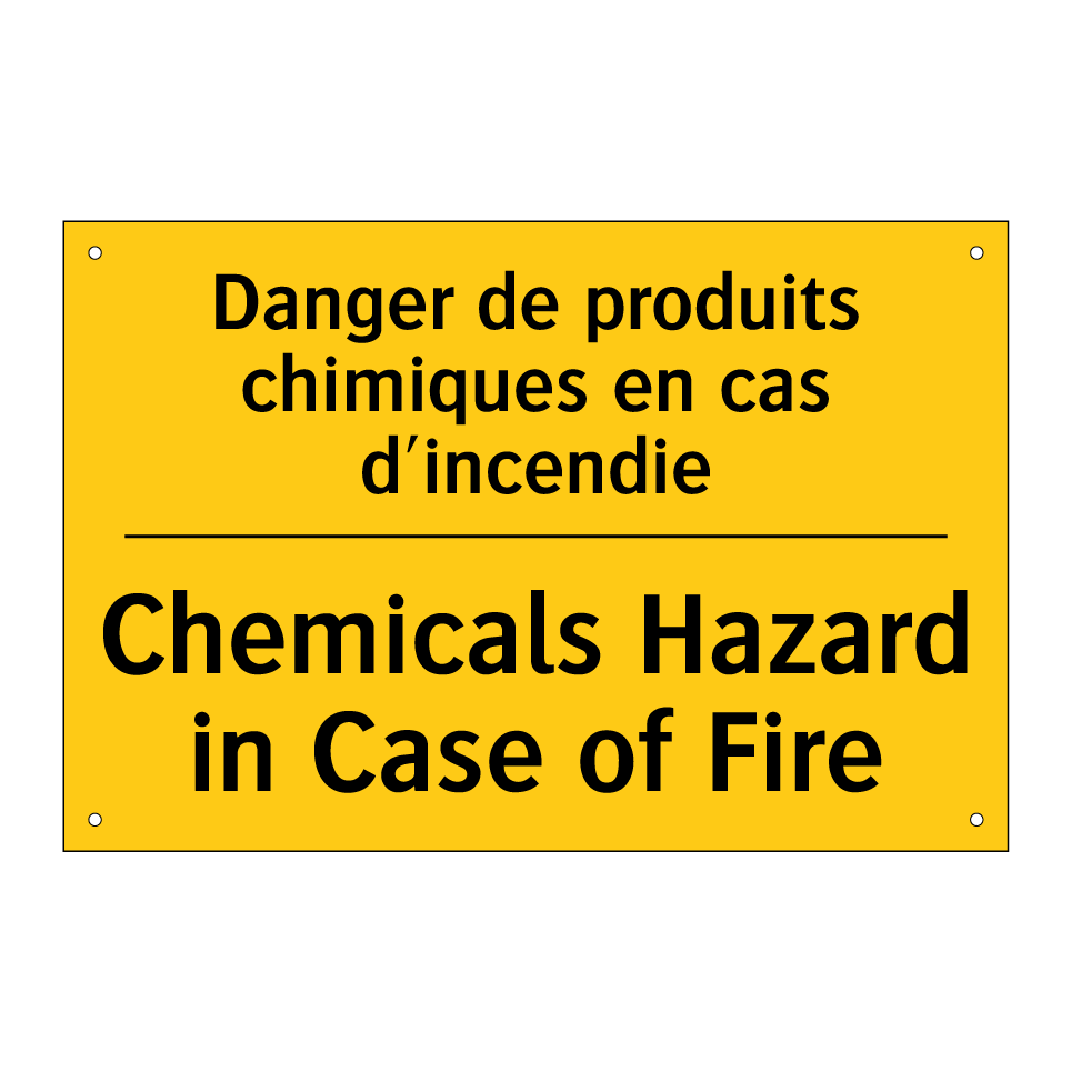 Danger de produits chimiques en /.../ - Chemicals Hazard in Case of Fire /.../
