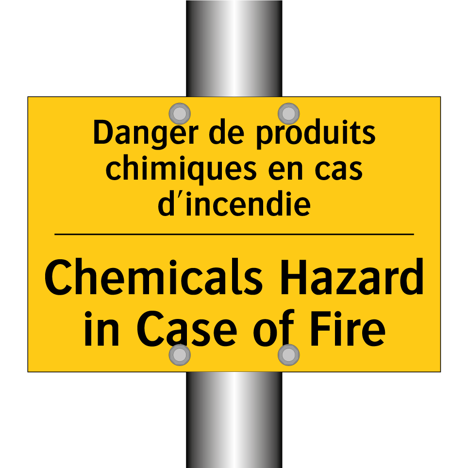 Danger de produits chimiques en /.../ - Chemicals Hazard in Case of Fire /.../