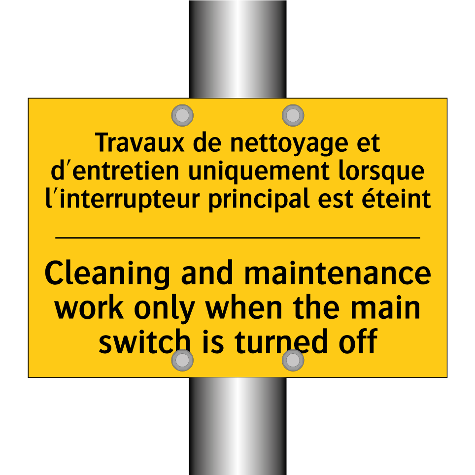 Travaux de nettoyage et d'entretien /.../ - Cleaning and maintenance work /.../