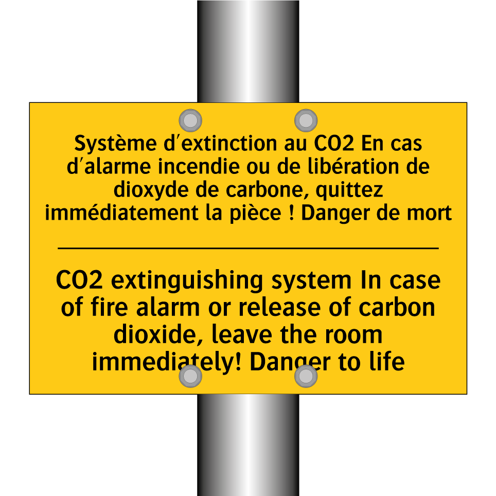 Système d'extinction au CO2 En /.../ - CO2 extinguishing system In case /.../