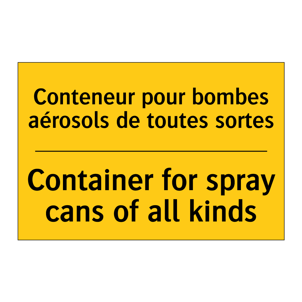 Conteneur pour bombes aérosols /.../ - Container for spray cans of all /.../