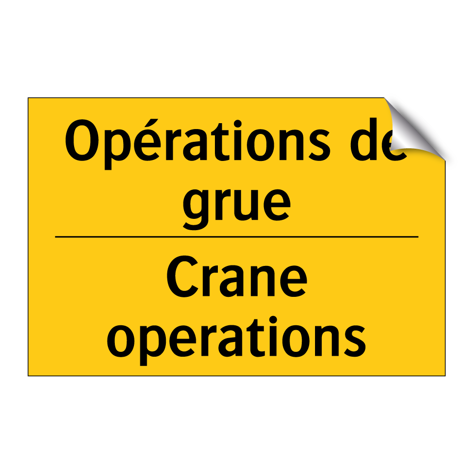 Opérations de grue - Crane operations