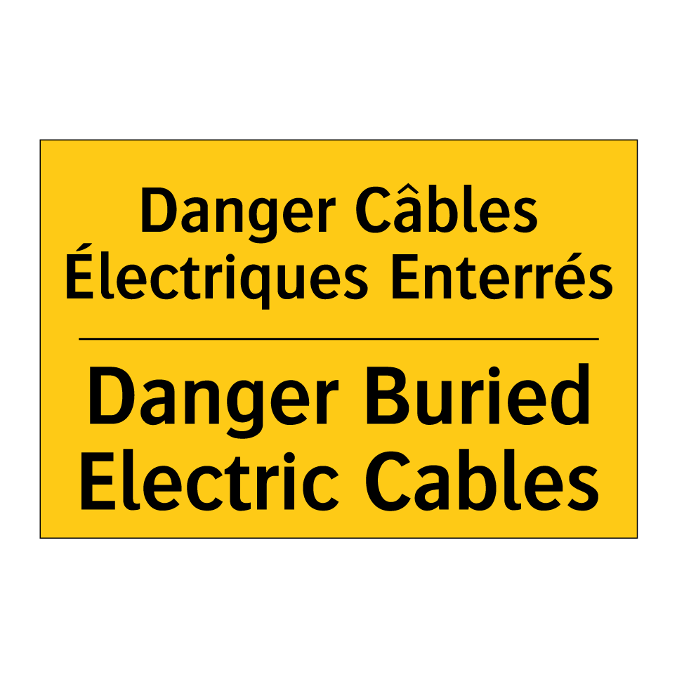 Danger Câbles Électriques Enterrés /.../ - Danger Buried Electric Cables