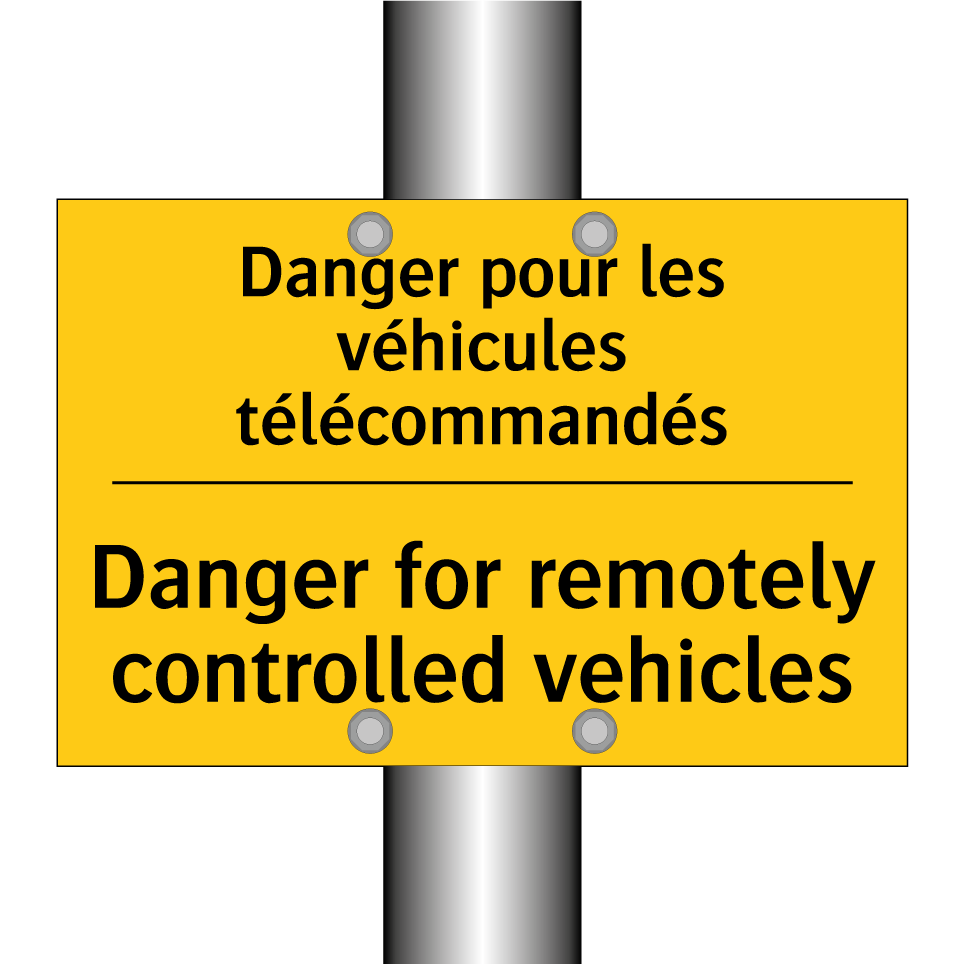 Danger pour les véhicules télécommandés /.../ - Danger for remotely controlled /.../