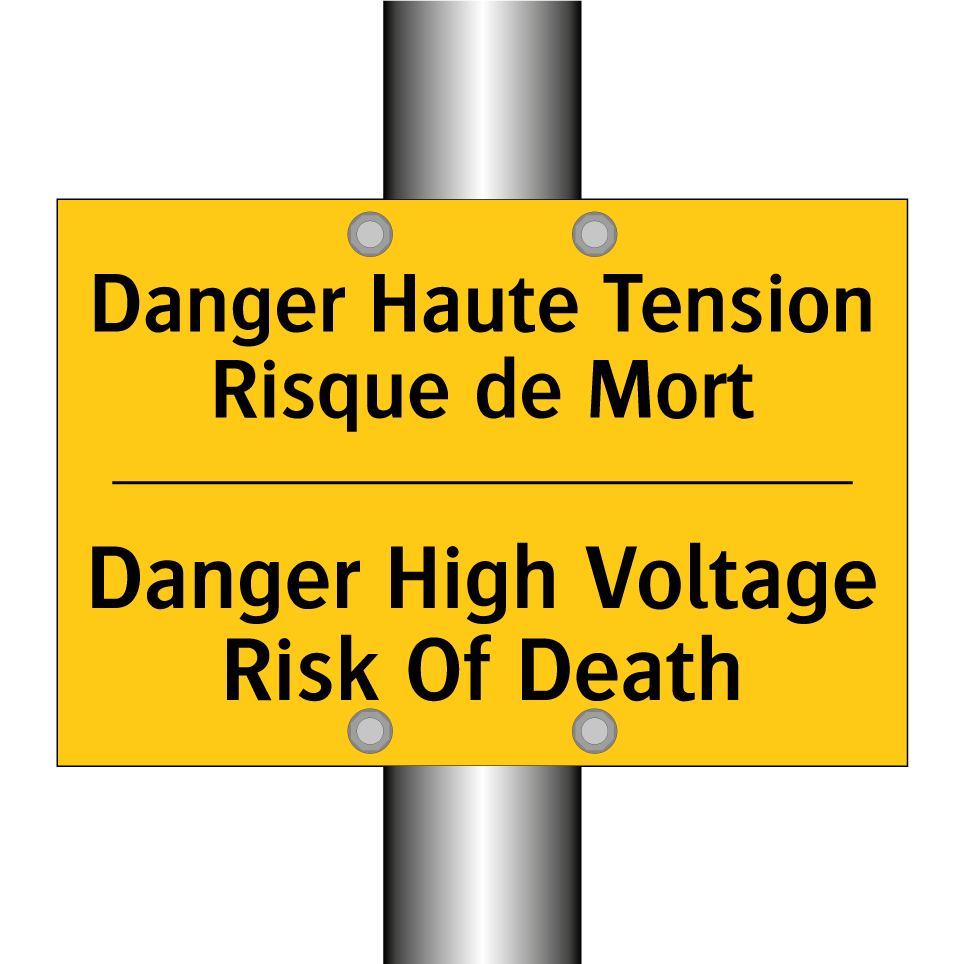 Danger Haute Tension Risque de /.../ - Danger High Voltage Risk Of Death /.../