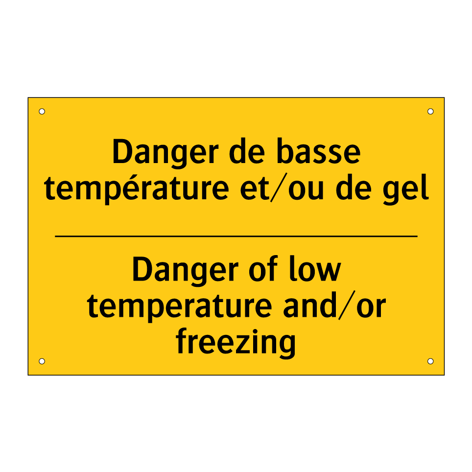 Danger de basse température et/ou /.../ - Danger of low temperature and/or /.../