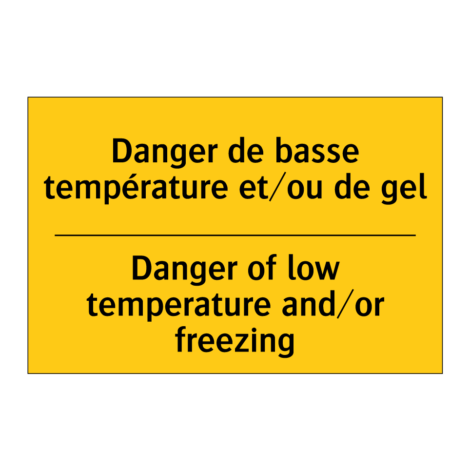 Danger de basse température et/ou /.../ - Danger of low temperature and/or /.../