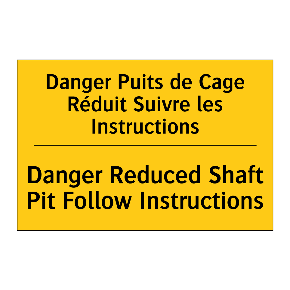 Danger Puits de Cage Réduit Suivre /.../ - Danger Reduced Shaft Pit Follow /.../