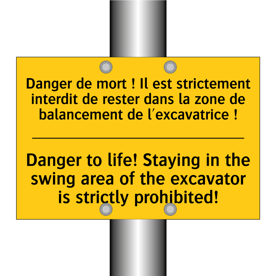 Danger de mort ! Il est strictement /.../ - Danger to life! Staying in the /.../