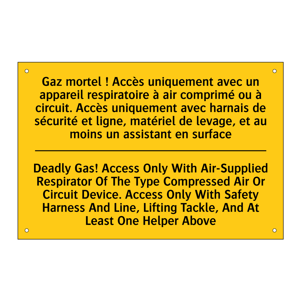Gaz mortel ! Accès uniquement /.../ - Deadly Gas! Access Only With Air-Supplied /.../