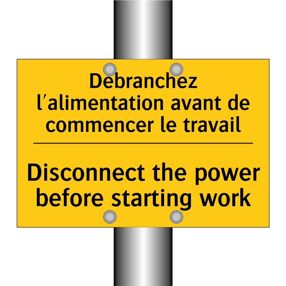 Débranchez l'alimentation avant /.../ - Disconnect the power before starting /.../