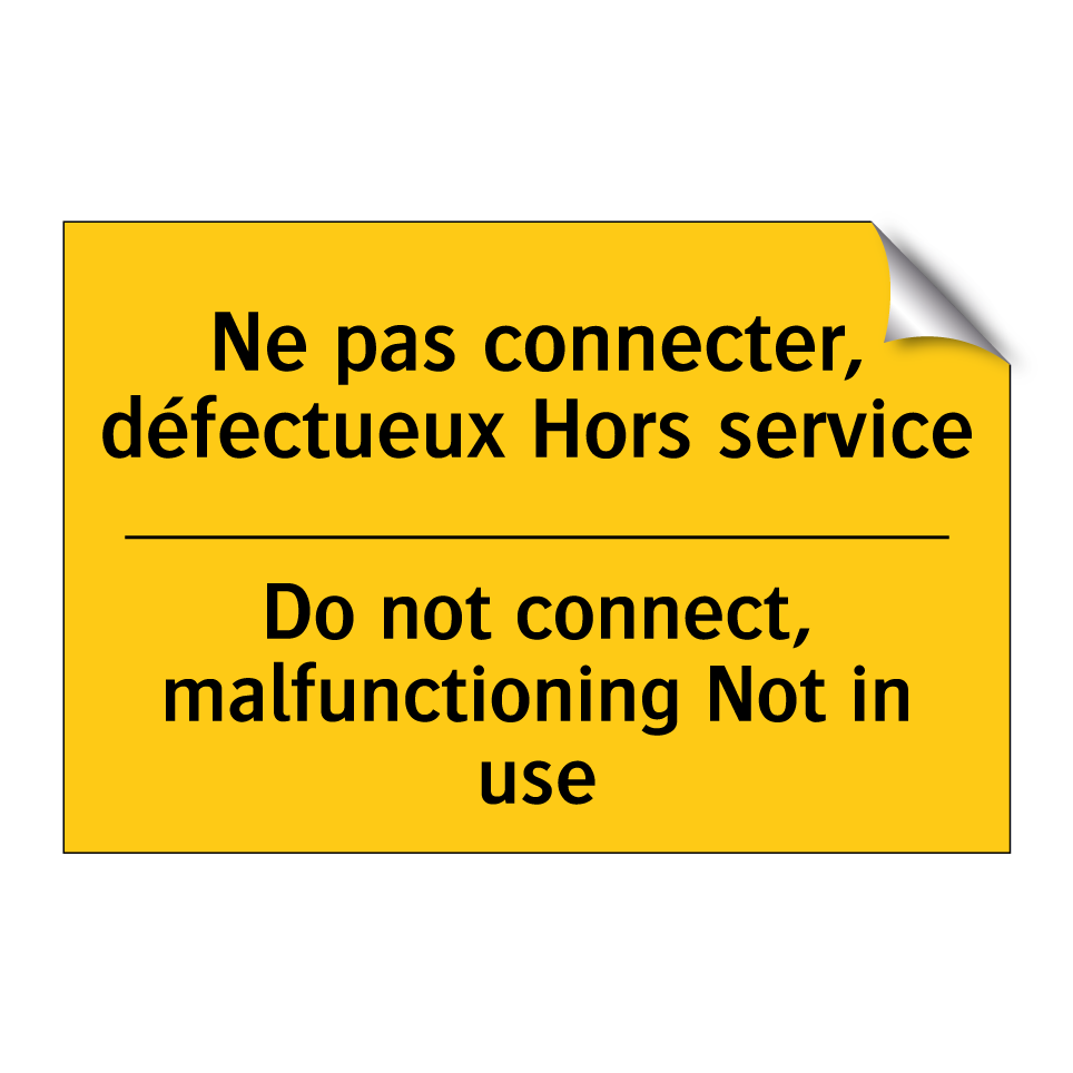 Ne pas connecter, défectueux Hors /.../ - Do not connect, malfunctioning /.../
