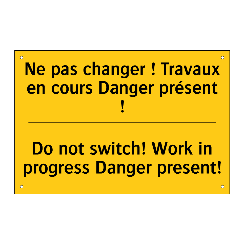 Ne pas changer ! Travaux en cours /.../ - Do not switch! Work in progress /.../