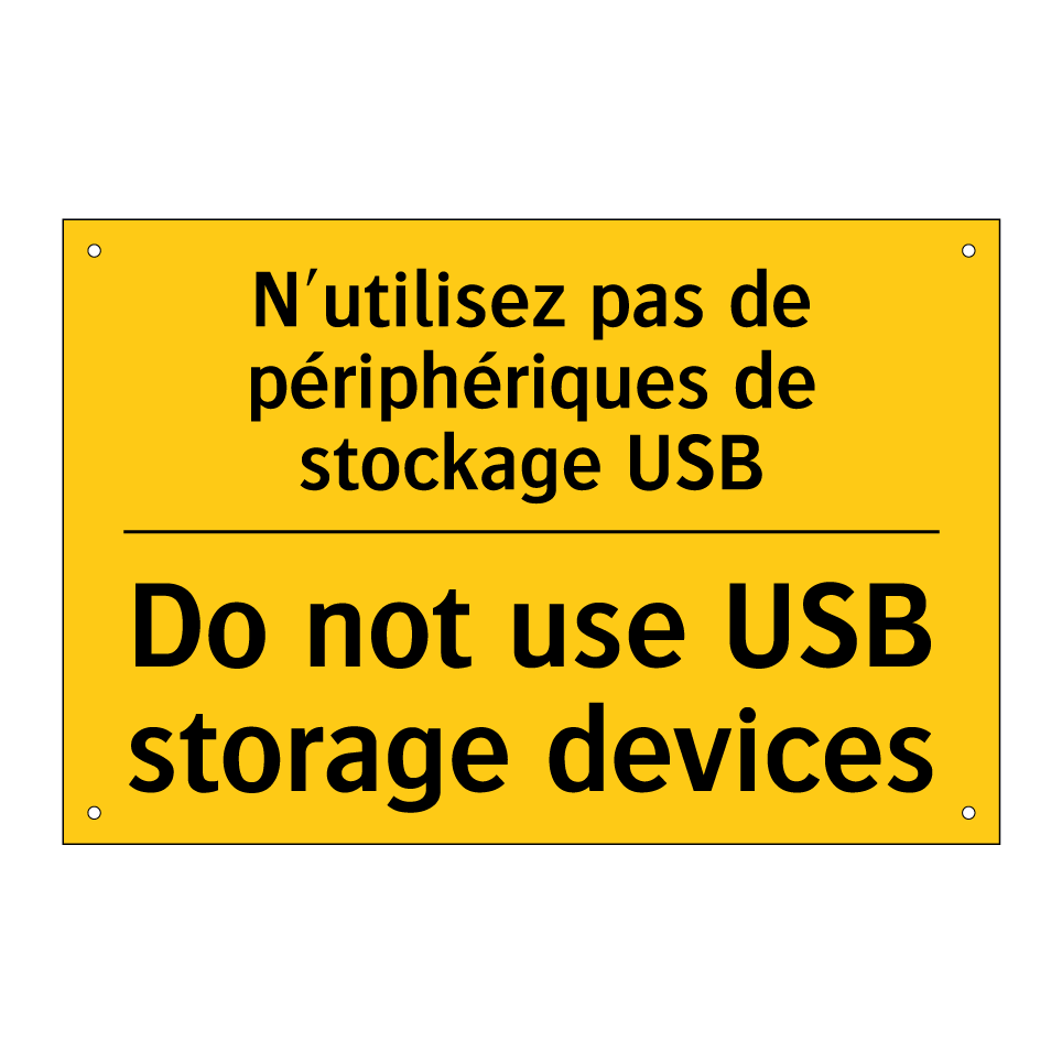 N'utilisez pas de périphériques /.../ - Do not use USB storage devices