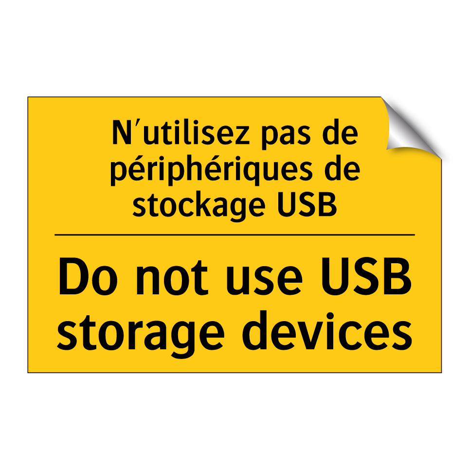 N'utilisez pas de périphériques /.../ - Do not use USB storage devices