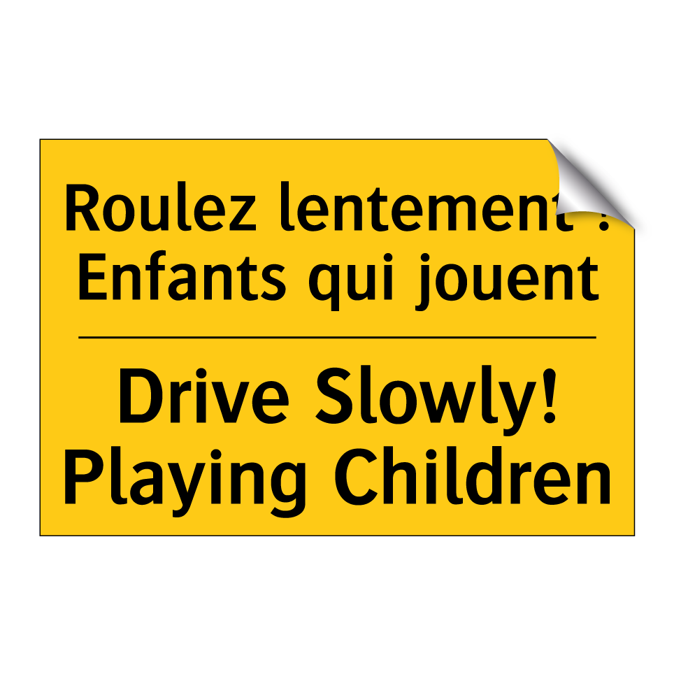 Roulez lentement ! Enfants qui /.../ - Drive Slowly! Playing Children