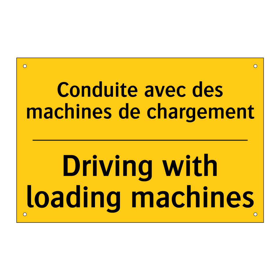 Conduite avec des machines de /.../ - Driving with loading machines