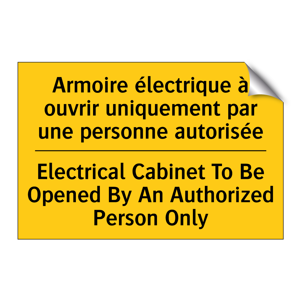Armoire électrique à ouvrir uniquement /.../ - Electrical Cabinet To Be Opened /.../