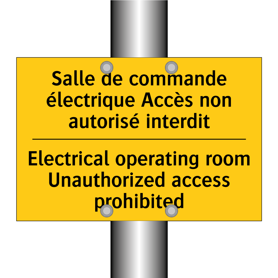 Salle de commande électrique Accès /.../ - Electrical operating room Unauthorized /.../