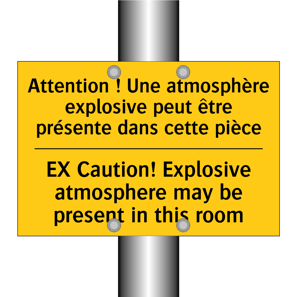 Attention ! Une atmosphère explosive /.../ - EX Caution! Explosive atmosphere /.../