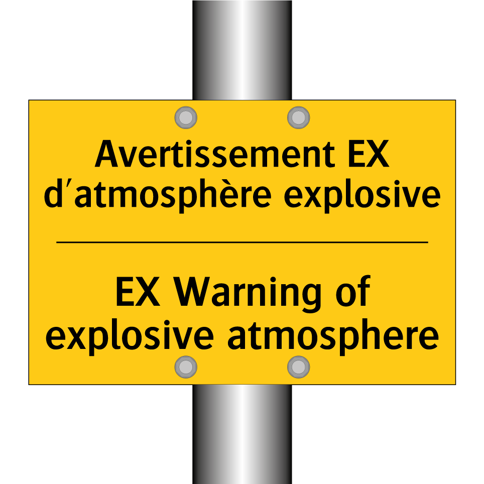 Avertissement EX d'atmosphère /.../ - EX Warning of explosive atmosphere /.../