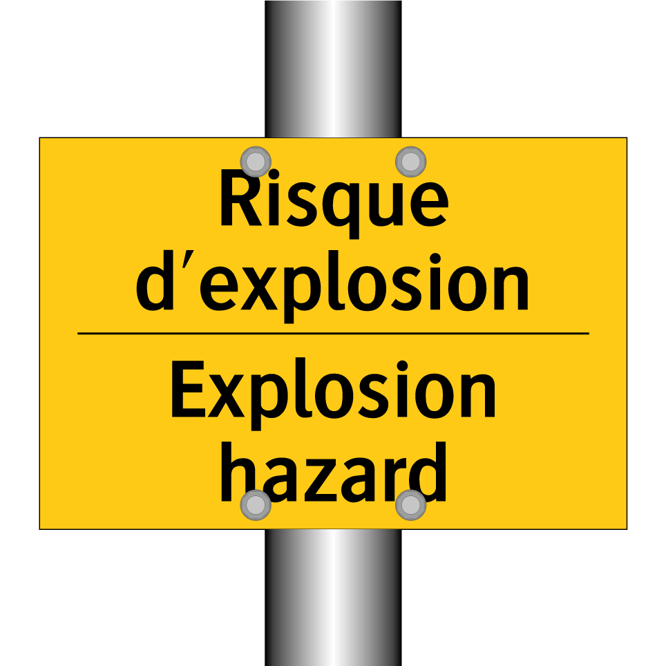 Risque d'explosion - Explosion hazard