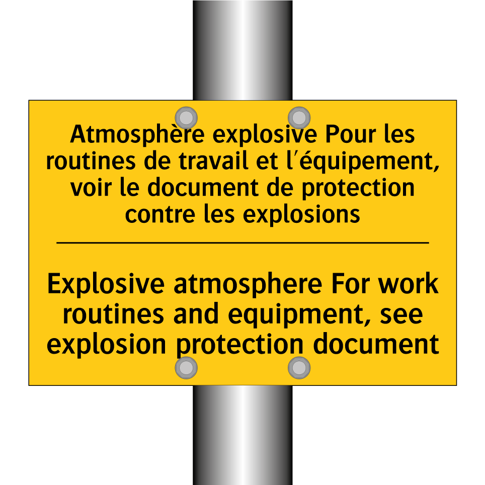Atmosphère explosive Pour les /.../ - Explosive atmosphere For work /.../