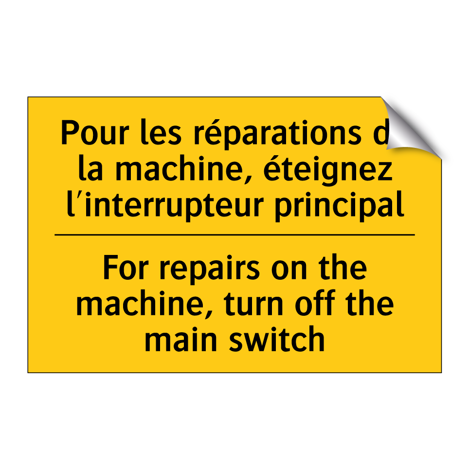Pour les réparations de la machine, /.../ - For repairs on the machine, turn /.../