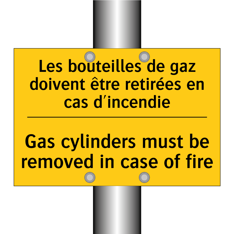 Les bouteilles de gaz doivent /.../ - Gas cylinders must be removed /.../