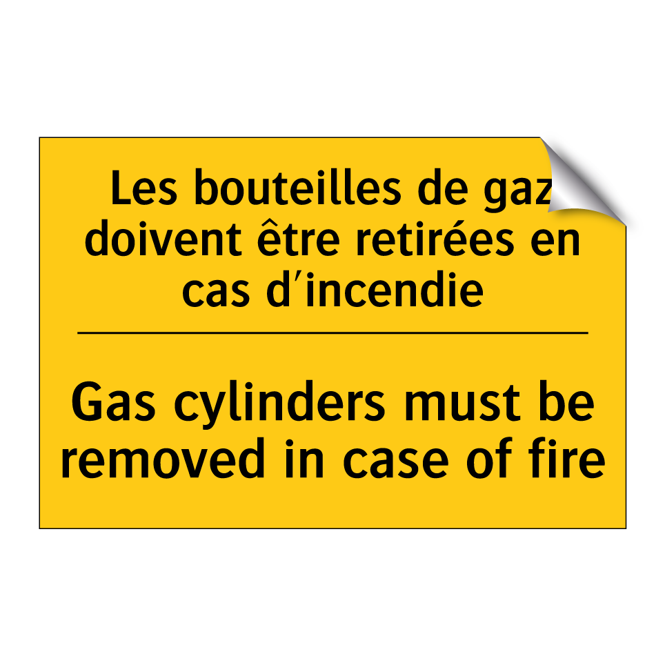 Les bouteilles de gaz doivent /.../ - Gas cylinders must be removed /.../