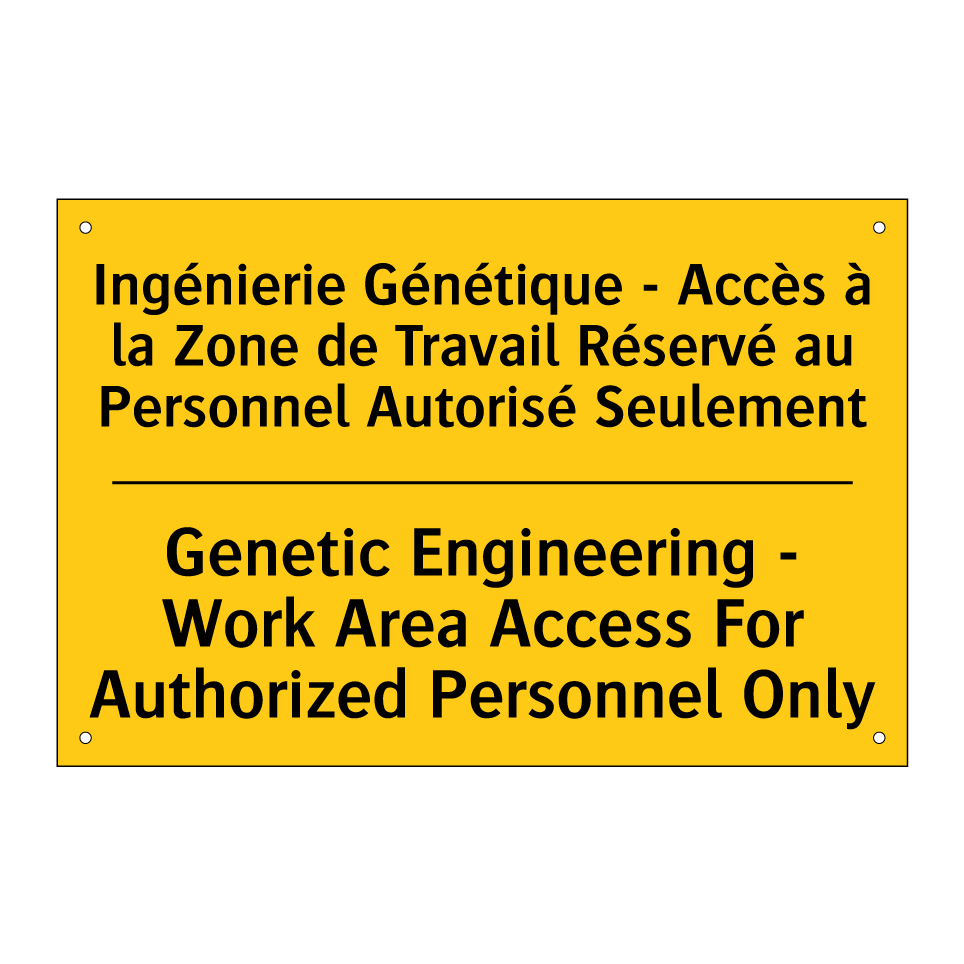 Ingénierie Génétique - Accès à /.../ - Genetic Engineering - Work Area /.../