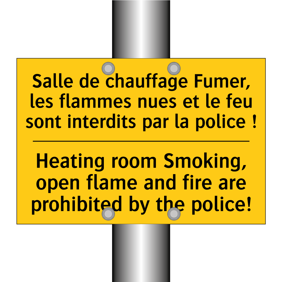 Salle de chauffage Fumer, les /.../ - Heating room Smoking, open flame /.../