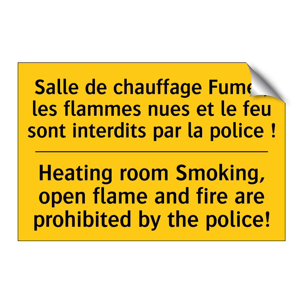 Salle de chauffage Fumer, les /.../ - Heating room Smoking, open flame /.../