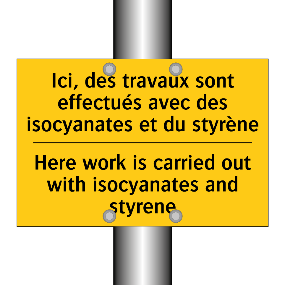Ici, des travaux sont effectués /.../ - Here work is carried out with /.../