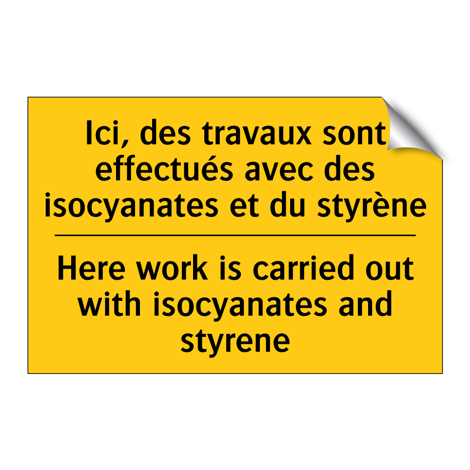 Ici, des travaux sont effectués /.../ - Here work is carried out with /.../