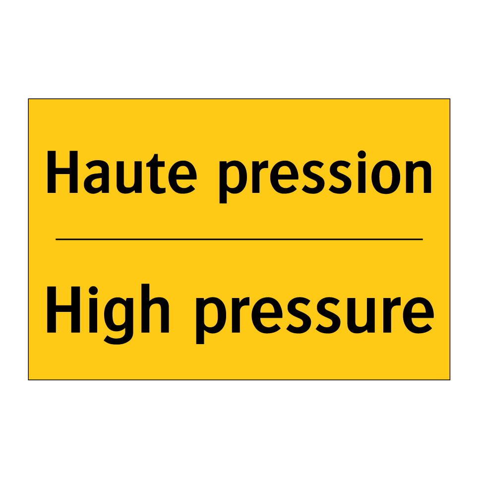 Haute pression - High pressure