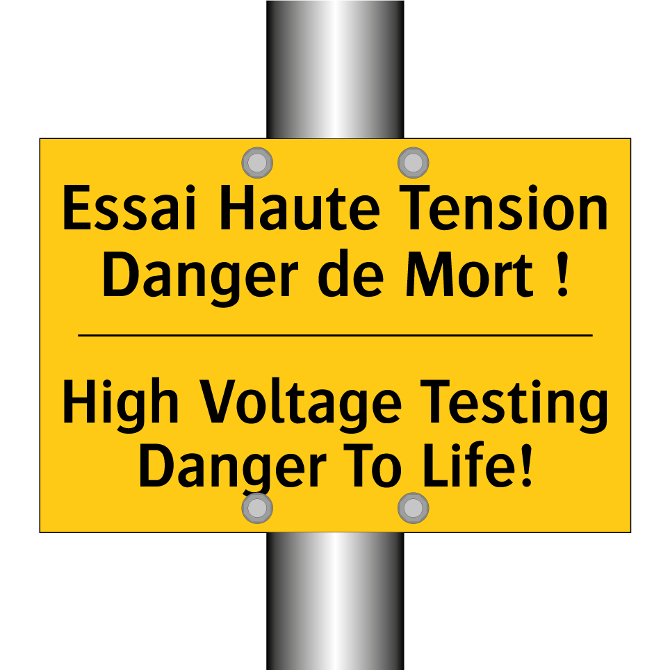Essai Haute Tension Danger de /.../ - High Voltage Testing Danger To /.../