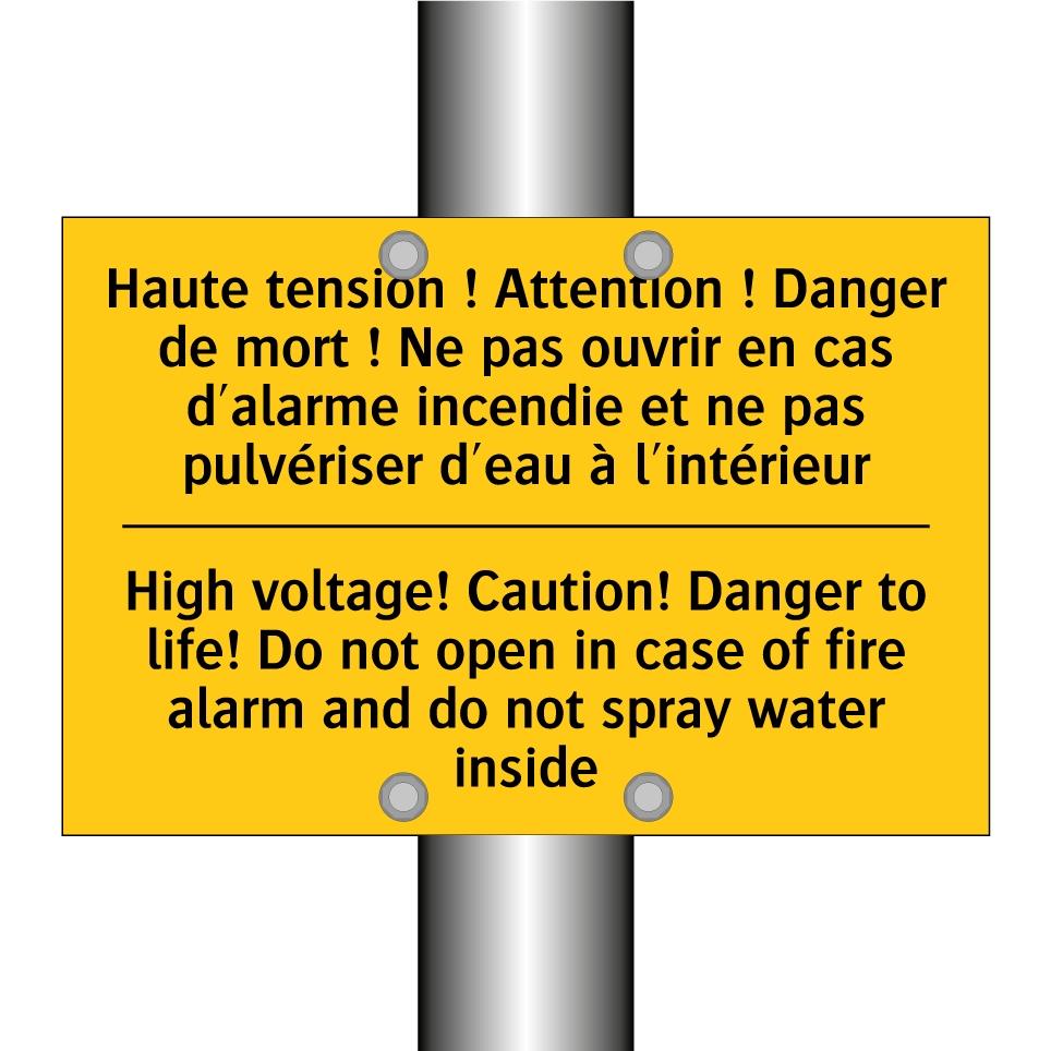 Haute tension ! Attention ! Danger /.../ - High voltage! Caution! Danger /.../